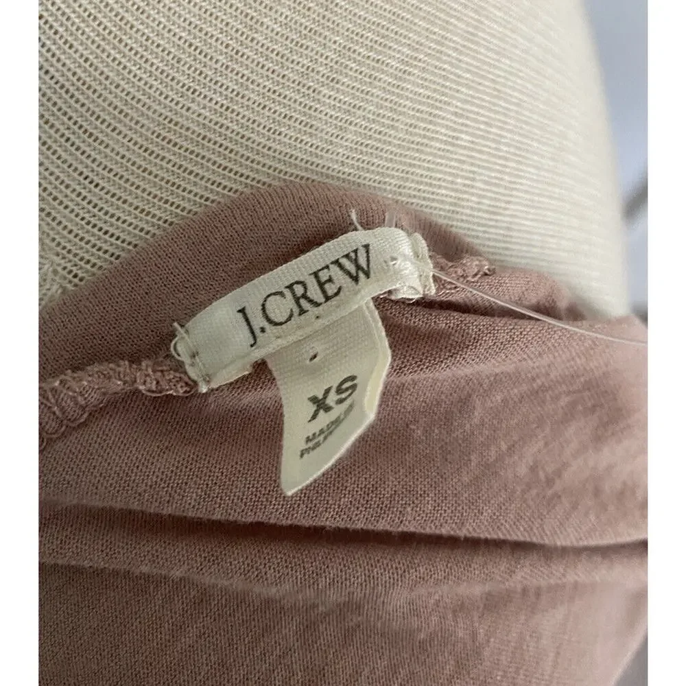 XS J. Crew Blush Long Sleeve Cardigan lightweight Sweater 100% Cotton 77388